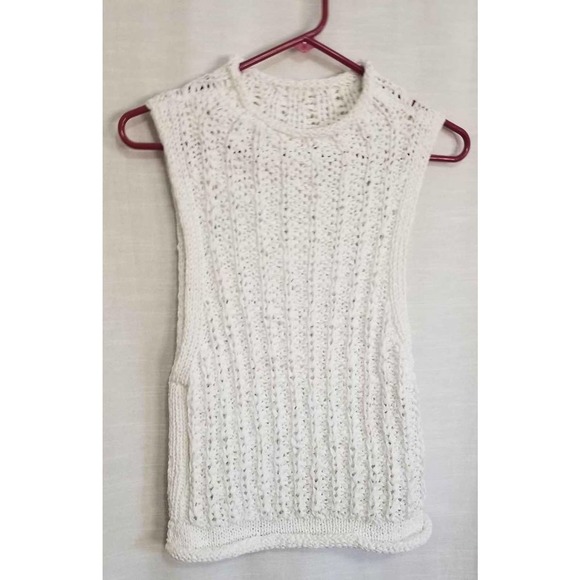Moth Tops - MOTH Anthropologie XS white chunky knit tank top